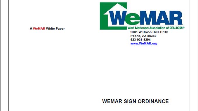 WeMAR Sign Ordinance White Paper
